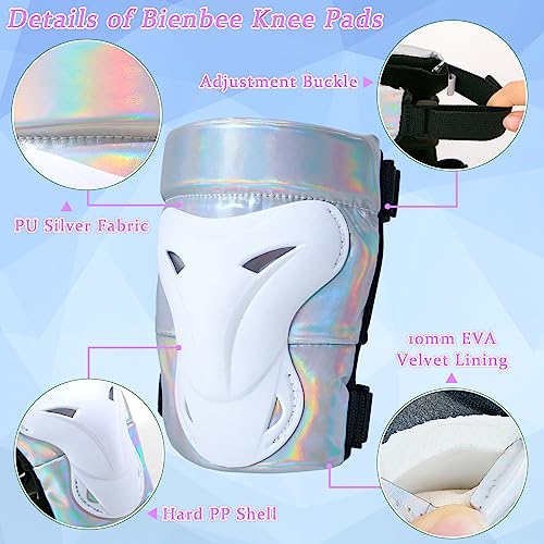 Bienbee Knee Pads for Men, Knee Pads Wrist Guard Knee and Elbow Pads Adult Protective Gear Set for Skateboard, Roller Skating, for Women Men Youth Adult Kids - size: Large
