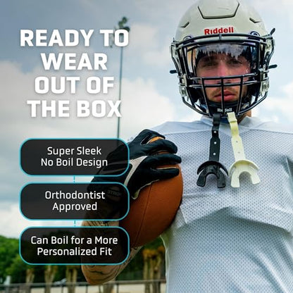 Vettex DoubleGuard Mouth Guard with Lip Protection, White - color: White