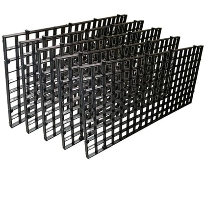 5 Pcs Aquarium Divider Tank Divider Panel Adjustable Plastic Bottom of Fish Tank Isolation for Shrimp Guppy Separation Easy to Cut Install with 10 Pcs Sucker (Black) - color: Black