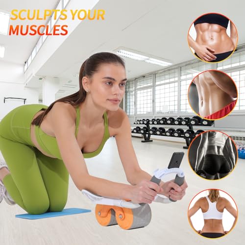 2026 Upgraded Ab Roller Wheel with Elbow Support - color: Orange