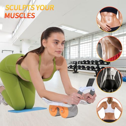 2026 Upgraded Ab Roller Wheel with Elbow Support - color: Orange