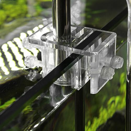 4Pcs Acrylic Aquarium Soft Tube Fixture Holder Hose Clamps Aquarium Fish Water Pipe Hose Fixing Clip Tube Clamp Holder Fish Tank Hanger Acrylic Fixture
