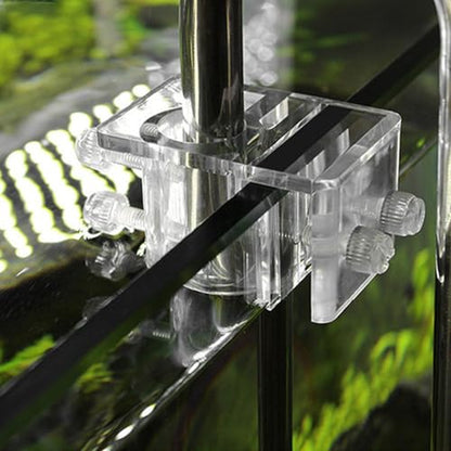 2Pcs Acrylic Transparent Aquarium Fish Tank Water Pipe Hose Fixing Clip Tube Clamp Holder, Fish Pipe Holder Fixed Clips for Holding Doing Pump Soft Hose