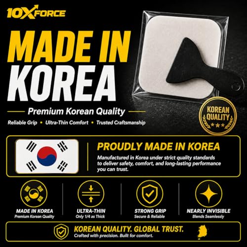 [Made in Korea] Ultra-Thin Bathtub Non Slip Stickers - Diamond Grip Anti Slip Shower Stickers with Strong Adhesive for Elderly, Safety Use (10)