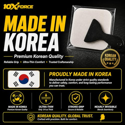 [Made in Korea] Ultra-Thin Bathtub Non Slip Stickers - Diamond Grip Anti Slip Shower Stickers with Strong Adhesive for Elderly, Safety Use (10)