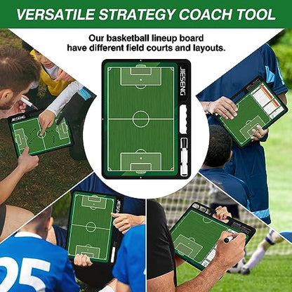 Soccer Dry Erase Coaching Board for Coaches Lineup Board with Marker