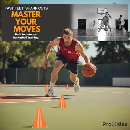 7 Inch (15/30 PCs) Soccer Cones for Training Kids with Mesh Bag - Small Traffic Cones for Sports Training - Flexible Conos for Soccer Practice, Basketball & Football Drills Equipment - style: Orange - 15 Pack