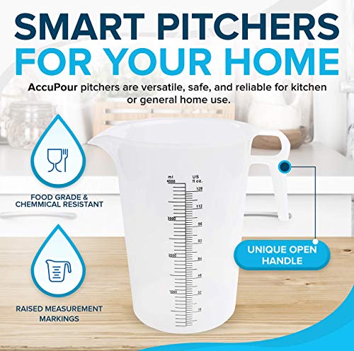 16oz (2 Cup) Measuring Pitcher, Plastic, Multipurpose - Great for Oil, Chemicals, Pool and Lawn - Ounce (oz) and Milliliter (mL) Increments (500 mL)