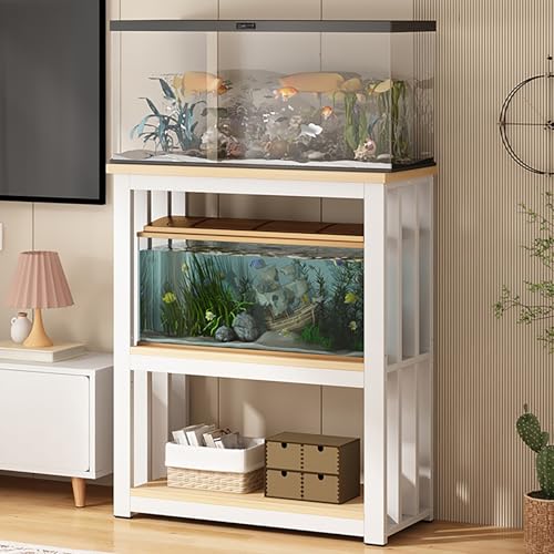 Large Fish Stand Cabinet for Reptiles & Turtles, 80-120 cm Mid Century Style, Versatile Vivarium Storage Rack for Home & Breeders, Perfect Aquarium Display Solution - color: #B, size: 90x40x100cm/35x16x39in