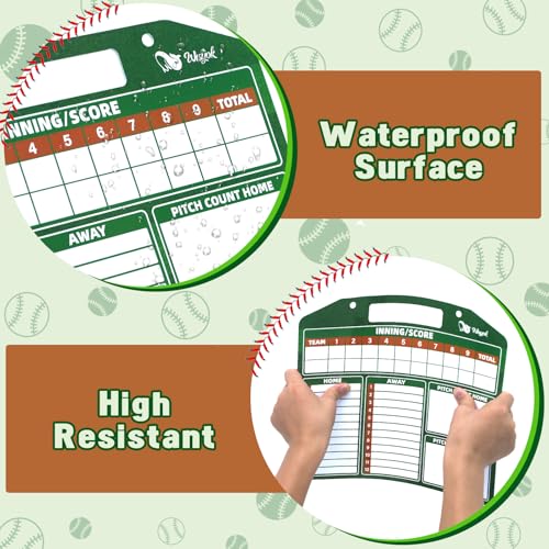 WISYOK Baseball Lineup Board, Magnetic, 40 Cards | Dry Erase, Double Sided, for Dugout, Dry Erase, Scoring, Coaching, Team Use - style: Baseball Large
