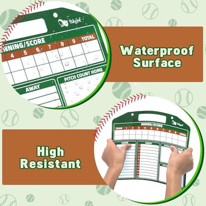 WISYOK Baseball Lineup Board, Magnetic, 40 Cards | Dry Erase, Double Sided, for Dugout, Dry Erase, Scoring, Coaching, Team Use - style: Baseball Large