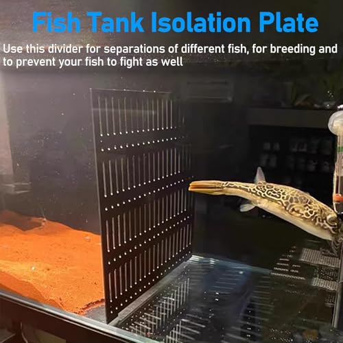 Acrylic Aquarium Divider with Suction Cups, 28x40cm Fish Isolation Grid for Breeding & Separating Sick Fish - Durable Isolation Board for Large Tanks