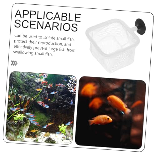 SUPVOX 5pcs Aquarium Breeding Net with Cups Fish Tank Mesh Separator for Fry and Shrimp Easy to Install Protective Net for Fish and Newborns