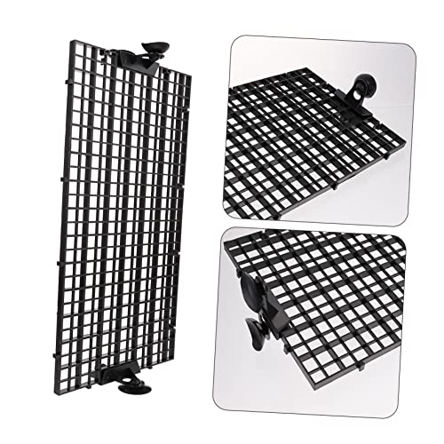Garneck 1set Aquarium Isolation Board Divider High Transparency Fish Tank Divider Cups Mesh for Breeding Separation for Fish and Fry - color: Black