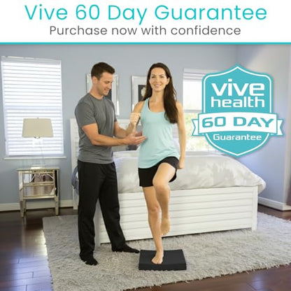 Vive Balance Pad - Foam Large Yoga Mat Trainer for Physical Therapy - color: Midnight Black