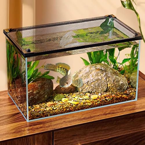 47x20 Inch Aquarium Lid Anti Jumping Magnetic Mesh Screen Netting Fish Tank