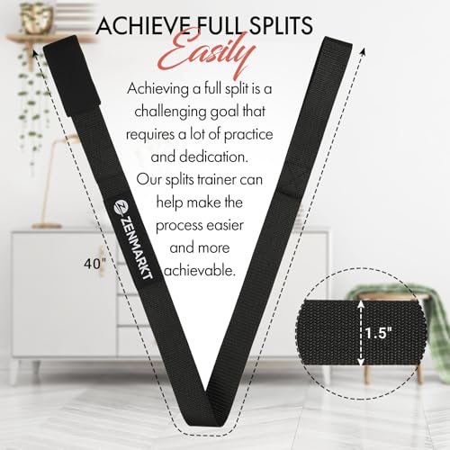 Cheer Stretching Strap for Flexibility Training and Stunt Practice | Durable Stretch Band to Improve Flexibility and Range of Motion, Essential Accessory for Cheerleaders - color: Black