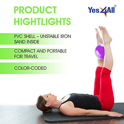 Yes4All Weighted Toning Balls for Exercise, Soft Medicine Balls for Exercise, Pilates, Yoga, Balance, Flexibility, 2-10lbs - color: F. 2lb - Blue, style: A. Smooth