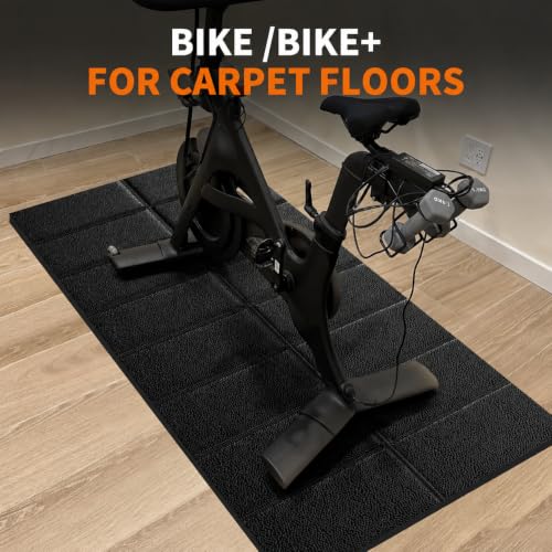 THAILE Exercise Bike Mat for Peloton, 63" x 30" x 4mm Floor Protector | Stability & Cushioning Reduces noise and vibration under Peloton-compatible bikes, spin bikes, treadmills and walking pads. - size: 63"L x 30"W x 0.16"Th