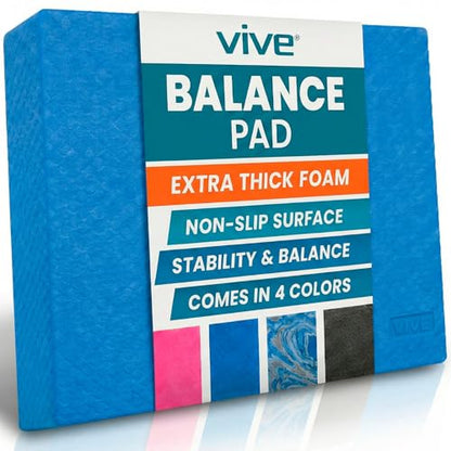 Vive Balance Pad - Foam Large Yoga Mat Trainer for Physical Therapy - color: Champion Blue