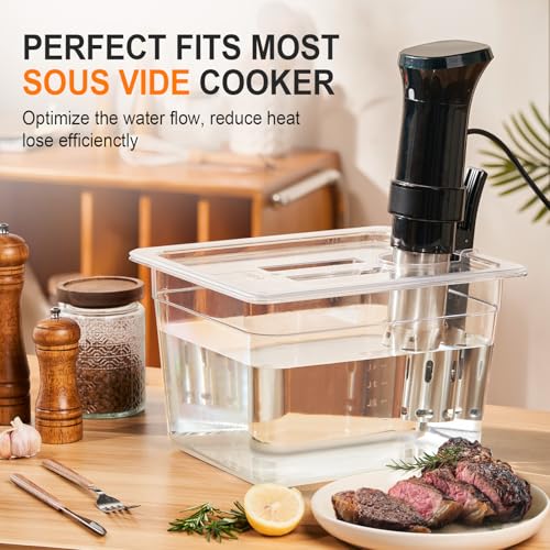 Sous Vide Container 12 Quart With Lid,BPA Free Complete Accessories For Anova and Most Sous Vide Cookers,Anova Container Kit - color: Sous Vide Container-without accessories