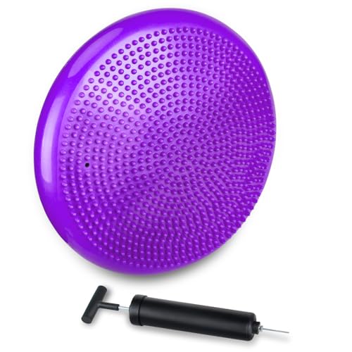JBM 13" Inflated Stability Wobble Cushion Balance Stability Disc with Pump - Support up to 770lb