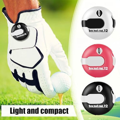 3 Pcs Golf Stroke Counter 1.2" Clip - color: Pink, White, Black