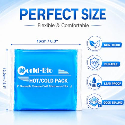Soft Gel Cold Packs for Injuries, 4 Pack, Reusable Small Ice Packs - color: 5.5" X 5.1" - 4 Ice Packs