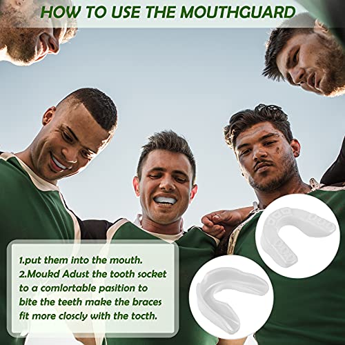 Frienda Adult Mouth Guards for Sports with Case - color: Clear White