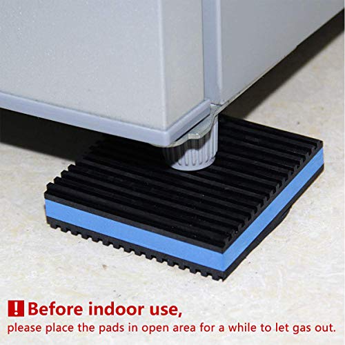 Rubber Anti-Vibration Isolator Pads,Heavy Duty Blue EVA Pad for Air Conditioner,Compressors,HVAC,Treadmills etc (6'' X 6'' X 7/8'') - size: 6'' X 6'' X 7/8''