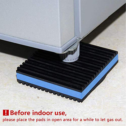 Rubber Anti-Vibration Isolator Pads,Heavy Duty Blue EVA Pad for Air Conditioner,Compressors,HVAC,Treadmills etc (6'' X 6'' X 7/8'') - size: 6'' X 6'' X 7/8''