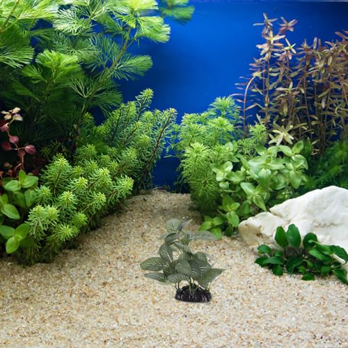 Healifty Artificial Aquarium Plants Fish Tank Grass Decoration Plastic Water Plants with Base for Freshwater Aquatic Landscape Betta Hiding Spot