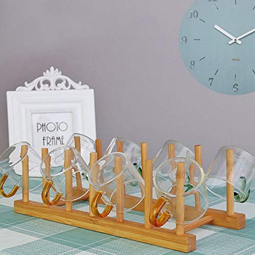 Kunovo Bamboo Dish Rack,Pot lid/Plate/Cutting Board Organizer for Kitchen cabinets,Bottle Drying Holder… - color: 6g