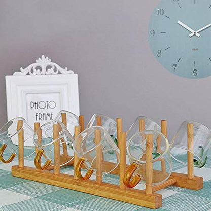 Kunovo Bamboo Dish Rack,Pot lid/Plate/Cutting Board Organizer for Kitchen cabinets,Bottle Drying Holder… - color: 6g