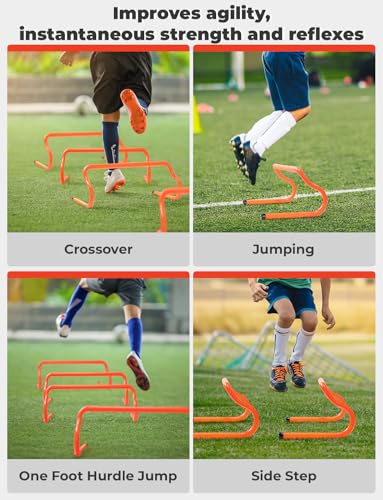 GHB Agility Hurdles 8" Speed Agility Training Hurdles - size: 17 Pack