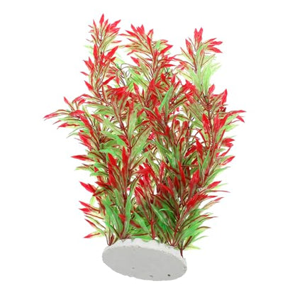 1pc Artificial Aquatic Plant for Fish Tanks Lifelike Water Grass Decoration Willow Design Smooth Base Non-Fading Compact for Aquatic Landscape