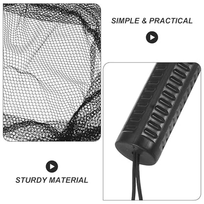 Small Handheld Fishing Net Fish Catch Net with Handle Portable Lightweight Fish Landing Tool for Freshwater Black Gray Mesh for Fishing and Catching