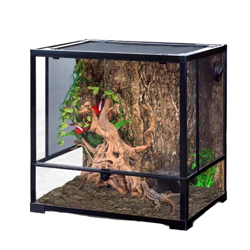 2PCS Cork Terrarium Background 15.7x11.8in Natural Cork Large Bark Backdrop Reptile Climbing Mat Habitat Decor for Spider Lizard Chamelon Turtle Beared Dragon