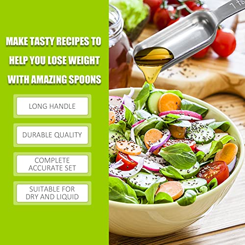 2PCS 1Teaspoon (1/3tbsp, 5ml) Single Measuring Spoon, Individual Stainless Steel Long Handle Measure Tablespoon Only - size: 1tsp|1/3tbsp|5ml|1/6oz