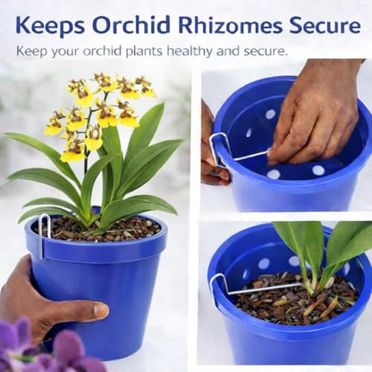 Galvanized Rhizome Clip for Clay Pot 6 inch 25 Pack - size: 6 Inch