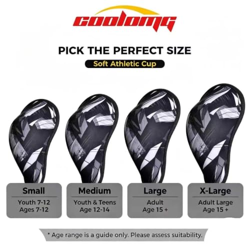 COOLOMG Soft Athletic Cup Youth Adult Baseball Softball Football - size: Small