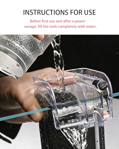 Small Fish Tank Filter, Hang on Filter for 1-5 Gal Nano Aquarium, Ultra Quiet Power Filter with Aeration & Oil Skimmer, Adjustable Flow for Betta Shrimp Tank