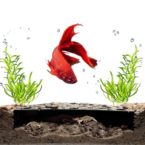 Shrimp Breeding Protector, Shrimp Breeding Cave, Aquarium Tunnel ABS Shrimp Shelter Hideout Hiding Breeder Box Accessories Decoration(White)