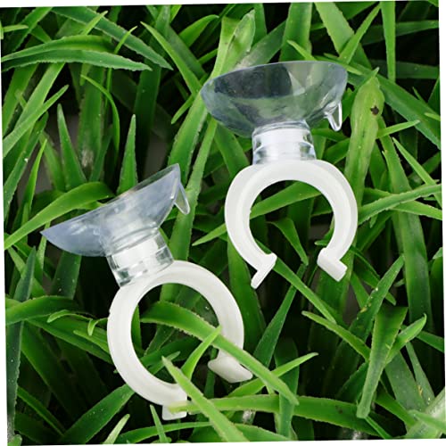 POPETPOP 50pcs Strong Clips for Aquariums Fish Tank Fixing Bracket Transparent Pump Holder Suckers Easy Installation for Smooth