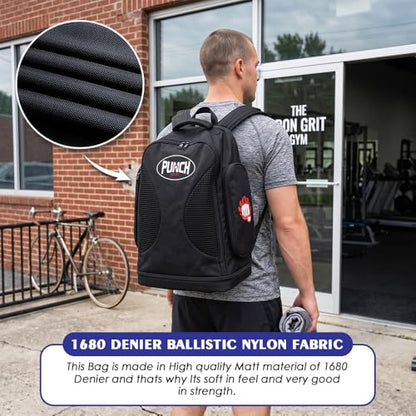 Punch Sports Gym Bag/Backpack Durable Travel Duffel Bag with Shoe Compartment, Wet Pocket & Multi Storage for Gym, Sports & Travel