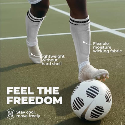 Tough Outdoors Padded Shin Guard Sleeves - Thick Long-Lasting EVA Foam Padding - Comfortable and Breathable Protection - Adults Youth & Kids for Soccer and Other Contact Sports - size: Large