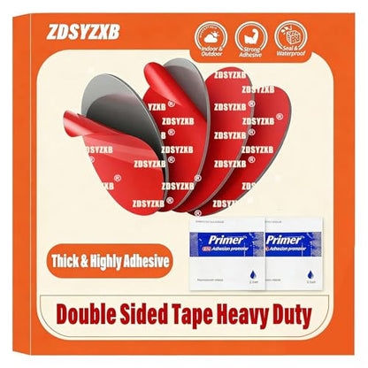 Adhesive Sticky Pads for Dash Cam, Heat Resistant Double-Sided Sticker Replacement for Suction Cup Car Mounts, Ensures Secure Hold for GPS with 4 Adhesion Promoter (4Pcs Round)