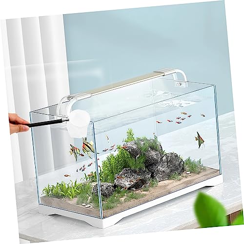 Toddmomy 4pcs Small Telescopic Fish and Shrimp Net Heavy Duty Handle for Aquarium Cleaning and Debris Skimming Design for Ponds and Creeks