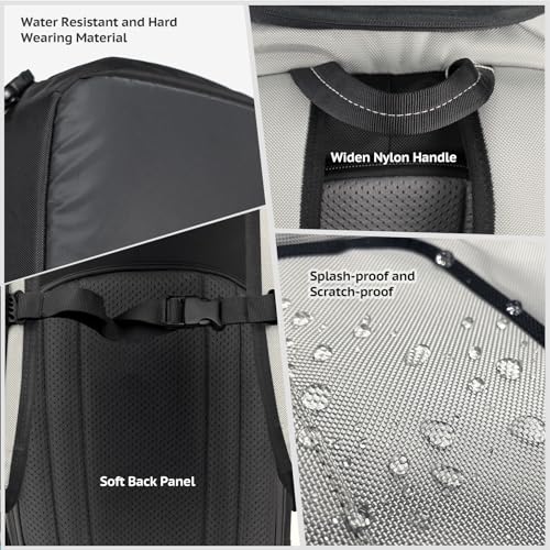Unigear Ski Boot Bag Backpack 50L/70L for Helmet, Goggles, Skis & Snowboard - color: Silver Gray, size: 70L