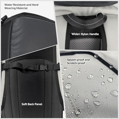 Unigear Ski Boot Bag Backpack 50L/70L for Helmet, Goggles, Skis & Snowboard - color: Silver Gray, size: 70L